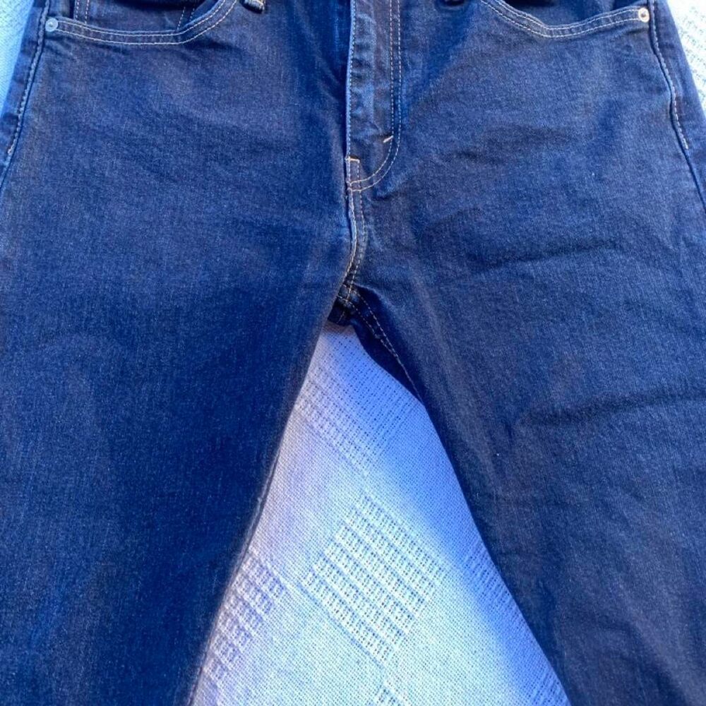 Levi-s Men's Navy and Blue Jeans